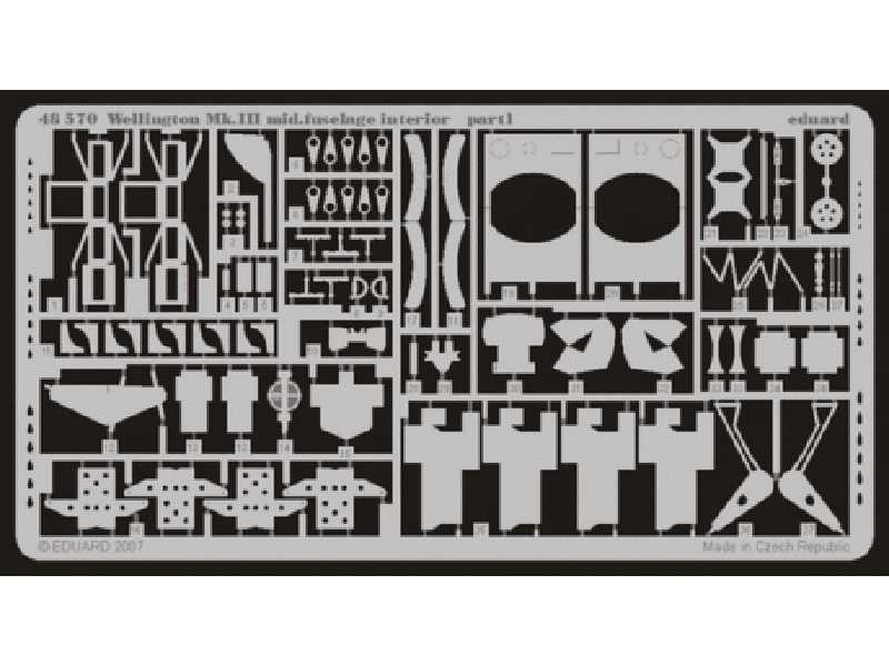 Wellington Mk. III Mid. fuselage interior 1/48 - Trumpeter - image 1