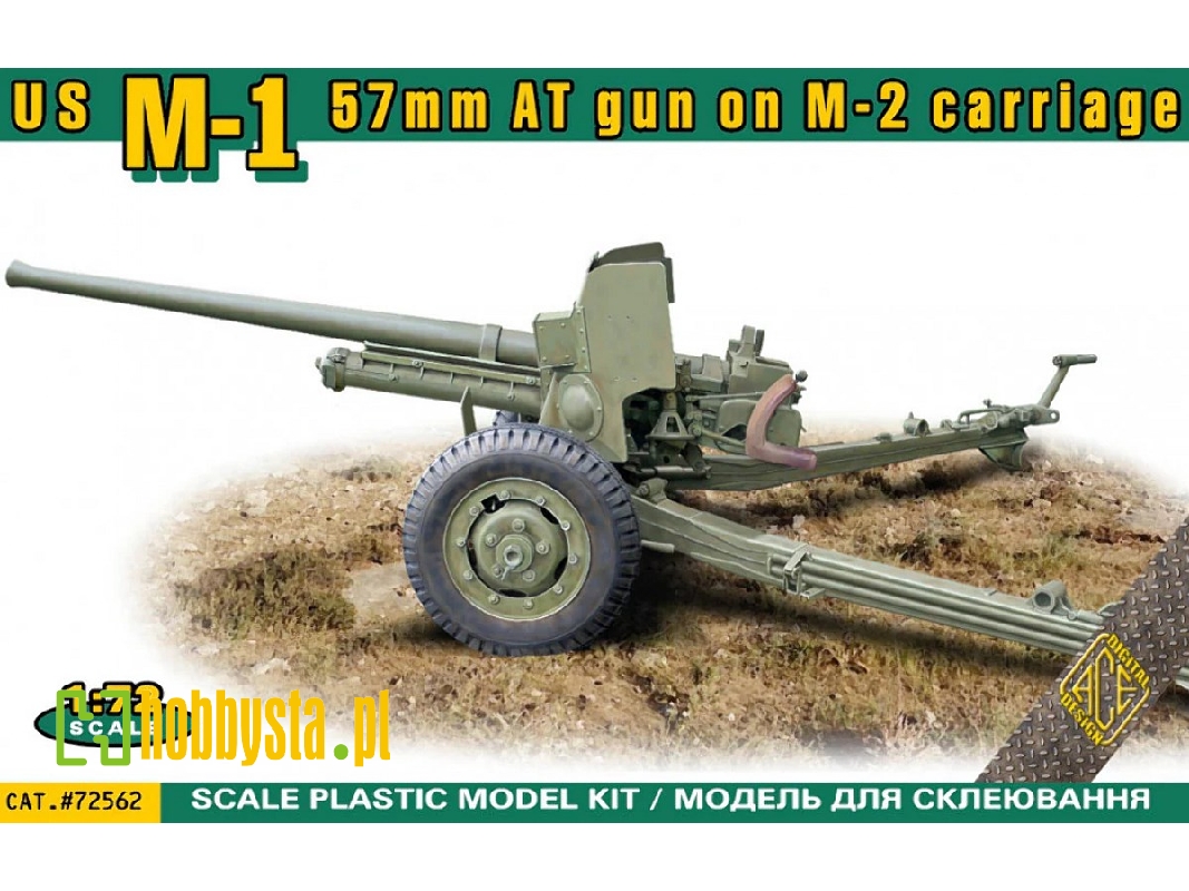 Us M-1 57mm At Gun On M-2 Carriage - image 1