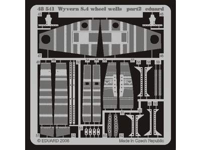 Wyvern S.4 wheel wells 1/48 - Trumpeter - image 3