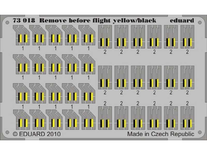 Remove Before Flight - yellow/ black 1/72 - image 1