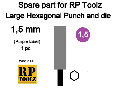 Spare Part For Rp Toolz Large Hexagonal Punch And Die Set 1,5mm - image 1