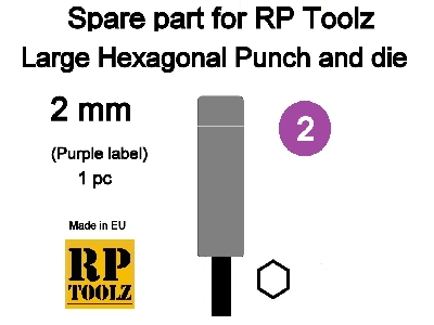 Spare Part For Rp Toolz Large Hexagonal Punch And Die Set 2mm - image 1