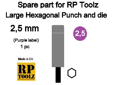 Spare Part For Rp Toolz Large Hexagonal Punch And Die Set 2,5mm - image 1