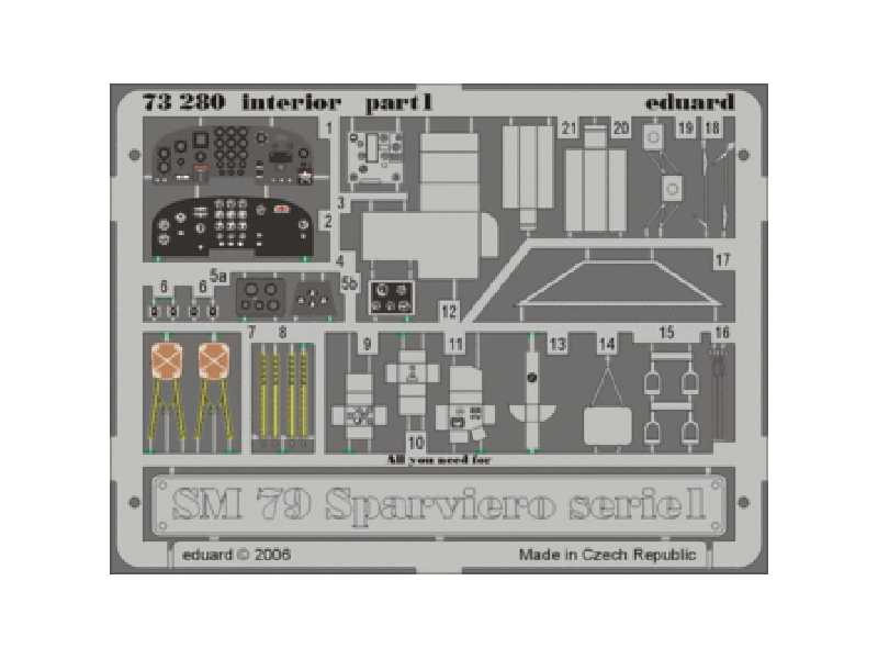 SM 79 Sparviero serie1 interior 1/72 - Italeri - image 1