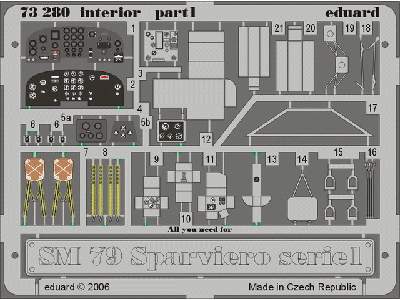 SM 79 Sparviero serie1 interior 1/72 - Italeri - image 2