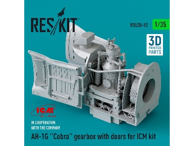 Ah-1g 'cobra' Gearbox With Doors For Icm Kit (3d Printed) - image 1