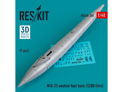 Mig-25 Ventral Fuel Tank (5280 Litre) (3d Printed) - image 1