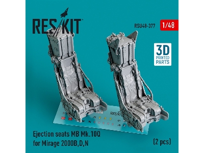 Ejection Seats Mb Mk.10q For Mirage 2000b, D, N (2pcs) (3d Printed) - image 1