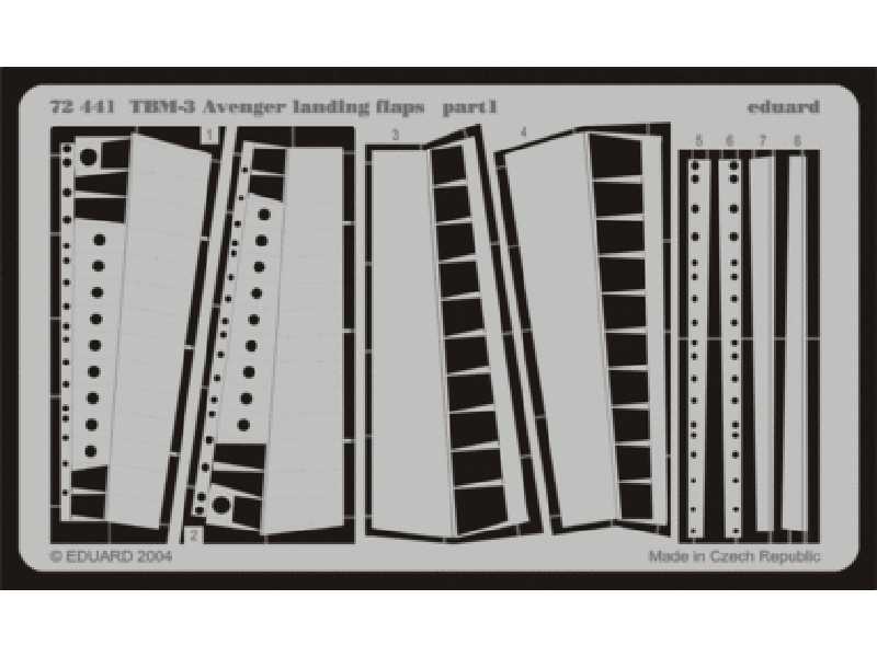 TBM-3 landing flaps 1/72 - Hasegawa - image 1