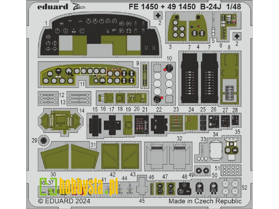 B-24J cockpit & engines 1/48 - HOBBY BOSS - image 1 B-24J cockpit & engines 1/48 - HOBBY BOSS - image 1