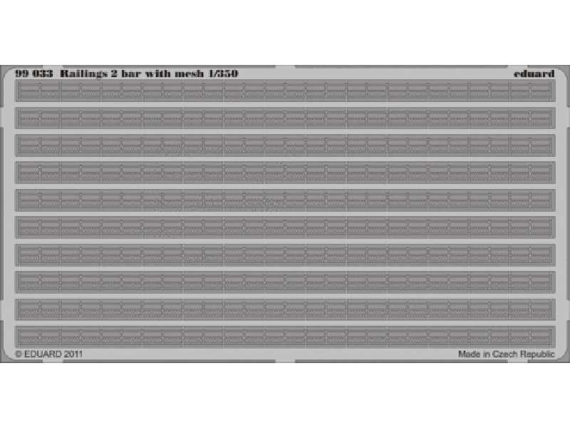 Railings 2 bar with mesh 1/350 - image 1