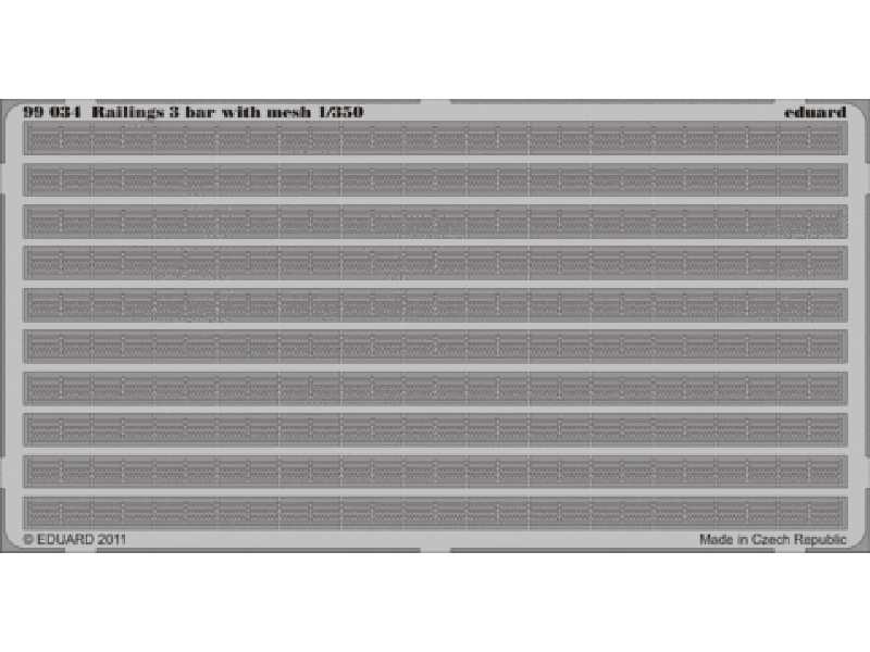 Railings 3 bar with mesh 1/350 - image 1