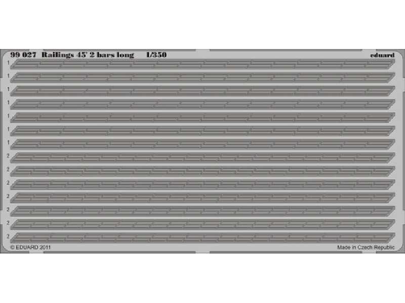 Railings 45´ 2 bars long  1/350 1/350 - image 1
