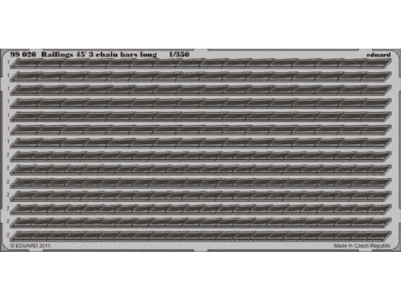 Railings 45´ 3 chain bars long 1/350 - image 1