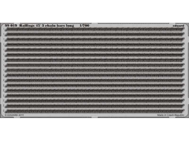 Railings 45´ 3 chain bars long 1/700 - image 1