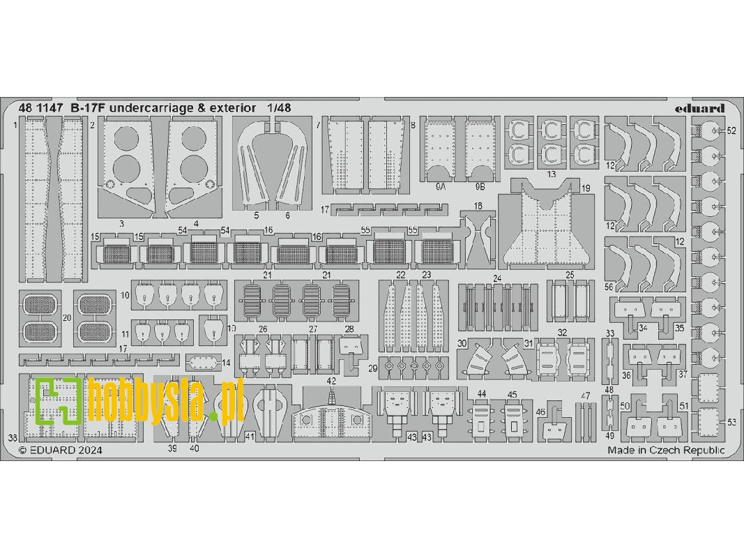 B-17F undercarriage & exterior 1/48 - EDUARD - image 1 B-17F undercarriage & exterior 1/48 - EDUARD - image 1