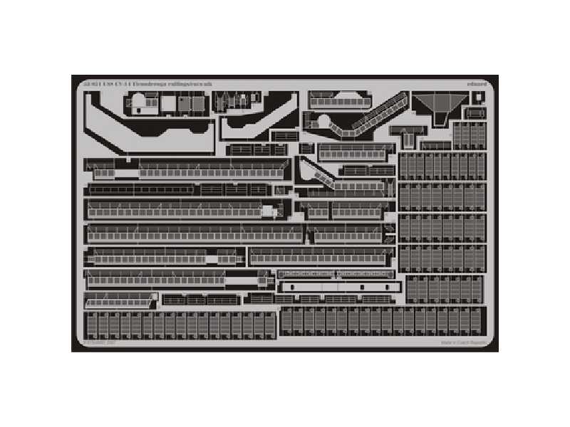 USS CV-14 Ticonderoga railings/ catwalk 1/350 - Trumpeter - image 1