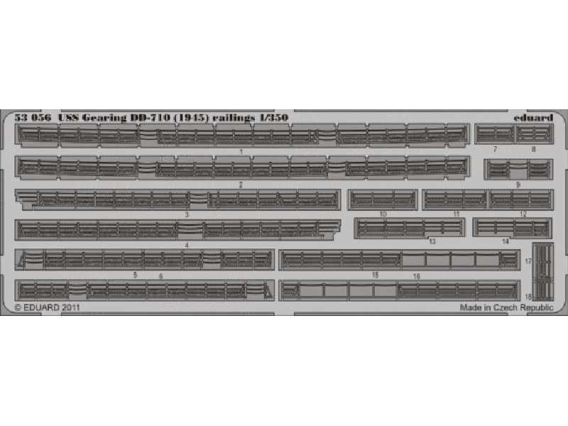 USS Gearing DD-710 (1945) railings 1/350 - Dragon - image 1