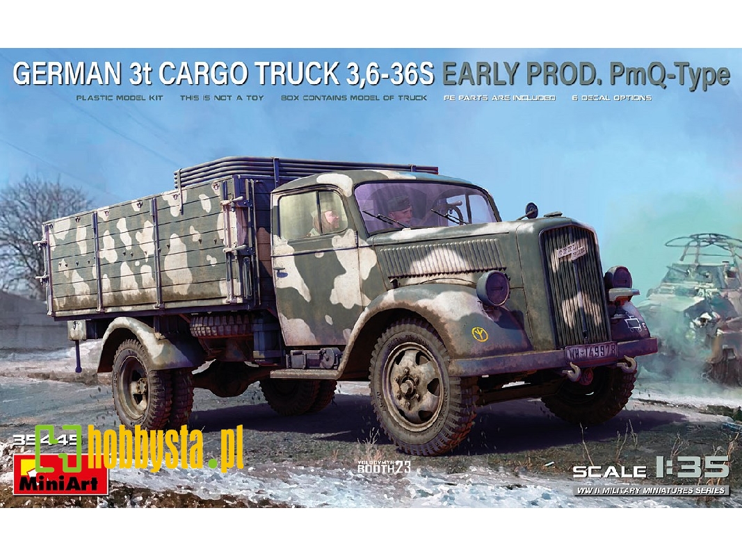 German 3t Cargo Truck 3,6-36s Early Prod. Pmq-type - image 1 German 3t Cargo Truck 3,6-36s Early Prod. Pmq-type - image 1