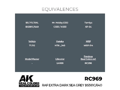 Rc969 Raf Extra Dark Sea Grey Bs381c/640 - image 3