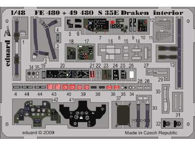 RF-35 Draken interior S. A. 1/48 - Hasegawa - - image 1