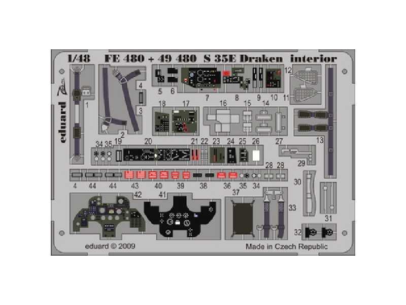 RF-35 Draken interior S. A. 1/48 - Hasegawa - - image 1