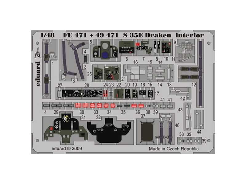S 35E Draken interior S. A. 1/48 - Hasegawa - - image 1