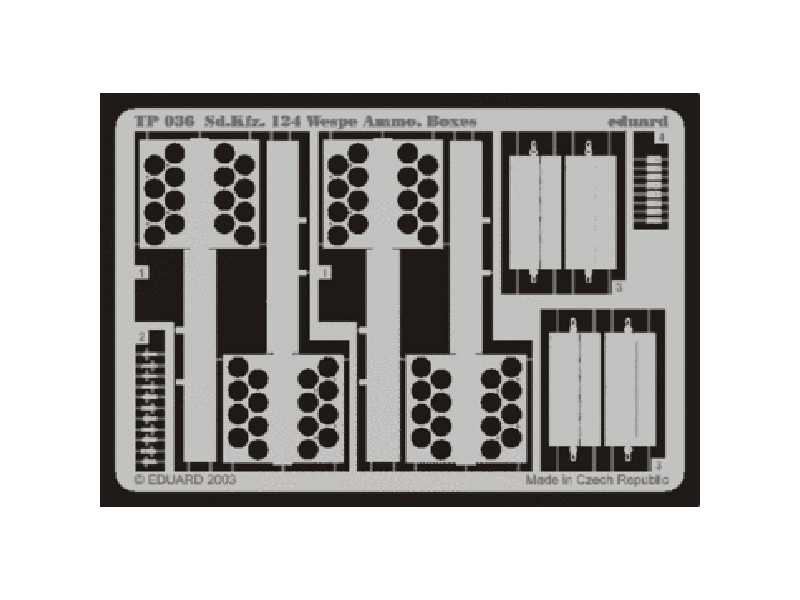 Sd. Kfz.124 Wespe Ammo.  Boxes 1/35 - Tamiya - image 1