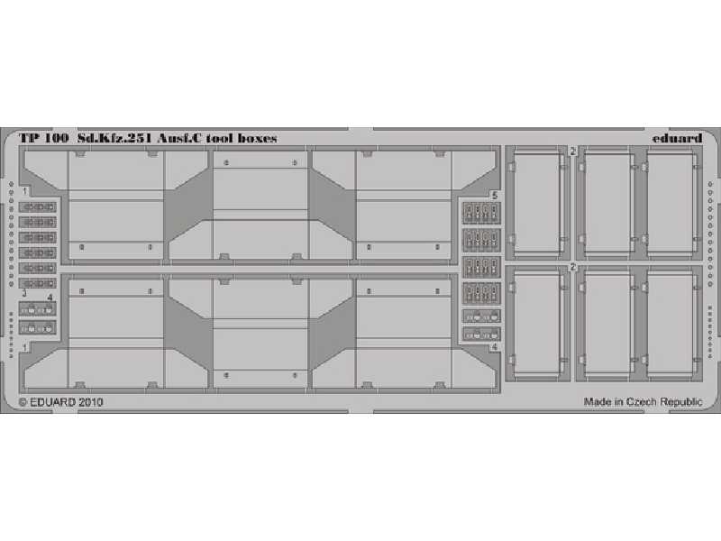Sd. Kfz.251 Ausf. C tool boxes 1/35 - Afv Club - image 1
