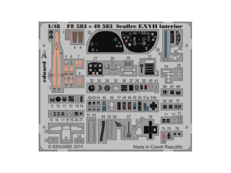 Seafire F. XVII interior S. A. 1/48 - Airfix - - image 1