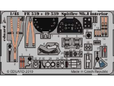 Spitfire Mk. I interior S. A. 1/48 - Airfix - - image 1