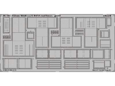 152mm ShkH vz.77 DANA tool boxes 1/35 - Hobby Boss - image 2