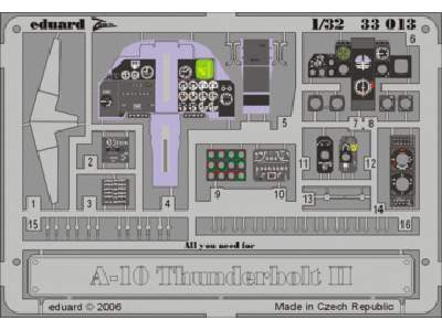 A-10 dashboard 1/32 - Trumpeter - image 1