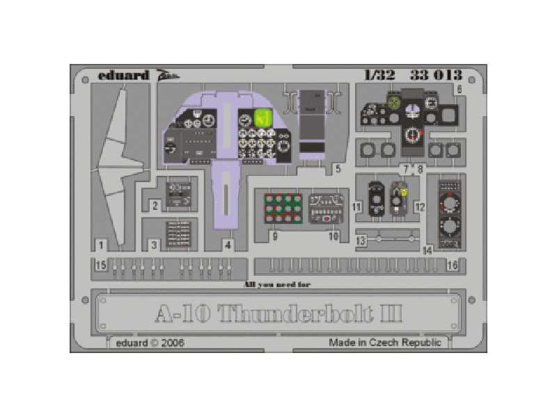 A-10 dashboard 1/32 - Trumpeter - image 1