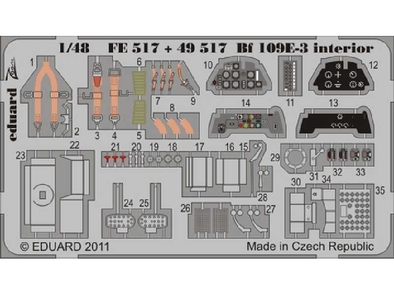 Bf 109E-3 interior S. A. 1/48 - Airfix - - image 1