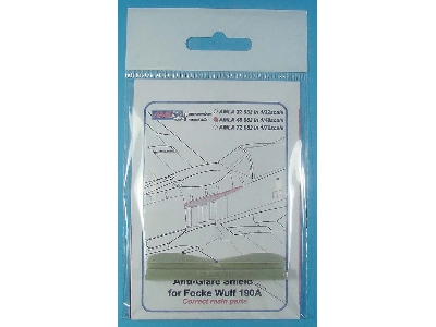Anti-glare Shield For Focke-wulf Fw-190 A (Designed To Be Used With Eduard Kits And Hasegawa Kits) - image 2
