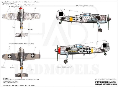 Fw-190 F-8 Red/ Black 2; 9; W-517; W505 - image 2