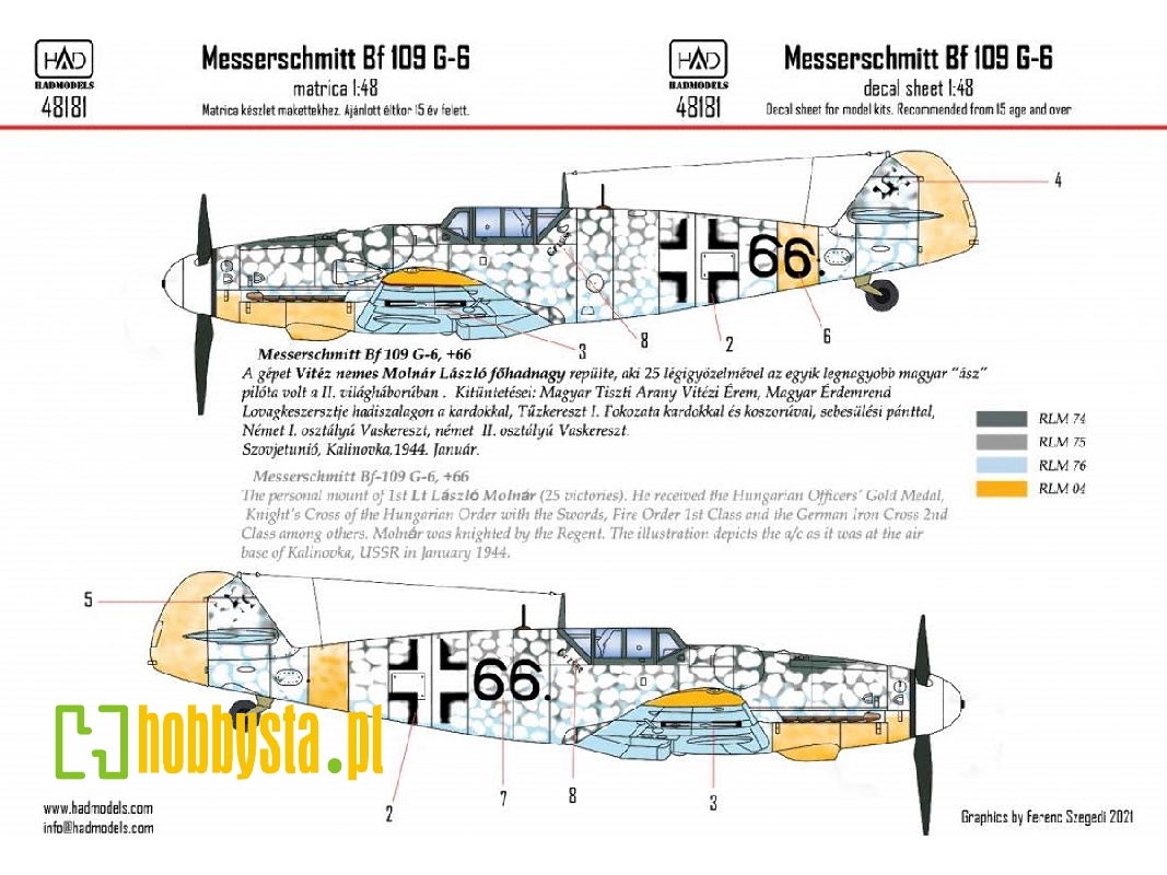 Messerschmitt Bf 109 G-6 "erzsike" 66 - image 1 Messerschmitt Bf 109 G-6 "erzsike" 66 - image 1