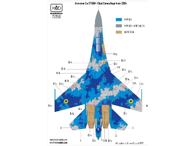 Su-27 Ub Ukrainian Digital Camouflage Decal Sheet - image 2