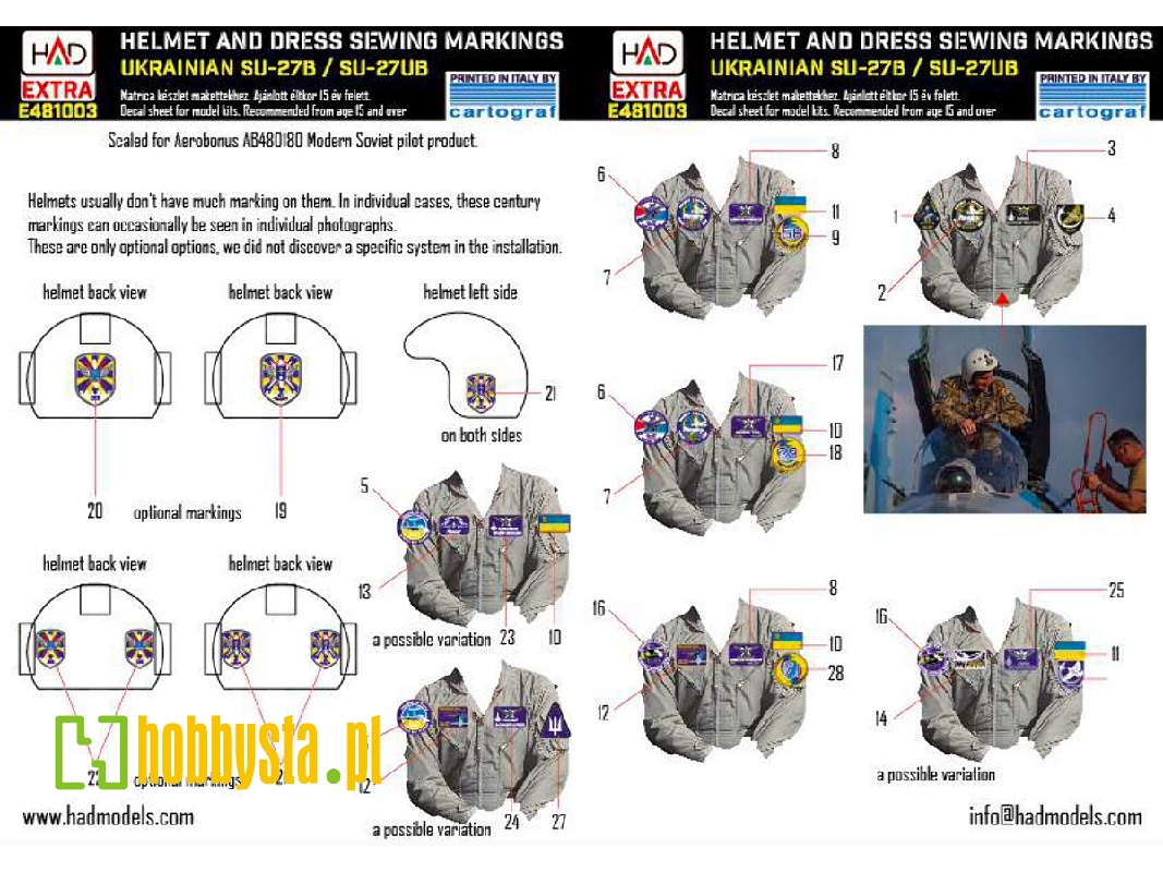Ukrainian Helmets And Sewing Patches For Su-27b/Ub - image 1 Ukrainian Helmets And Sewing Patches For Su-27b/Ub - image 1