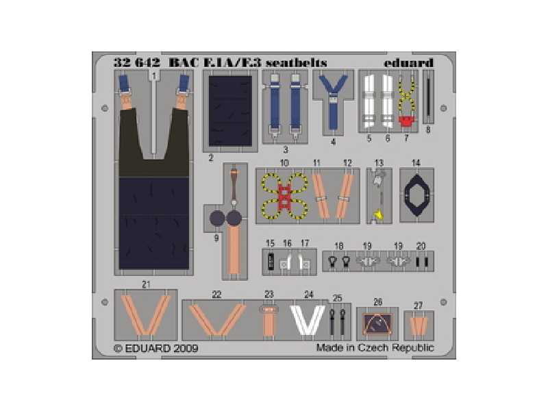 BAC Lightning F.1A/ F.3 seatbelts 1/32 - Trumpeter - image 1 BAC Lightning F.1A/ F.3 seatbelts 1/32 - Trumpeter - image 1