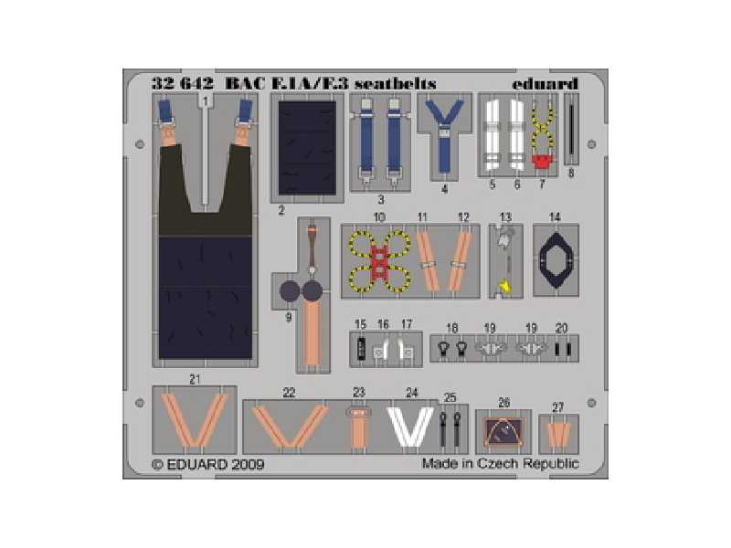 BAC Lightning F.1A/ F.3 seatbelts 1/32 - Trumpeter - image 1