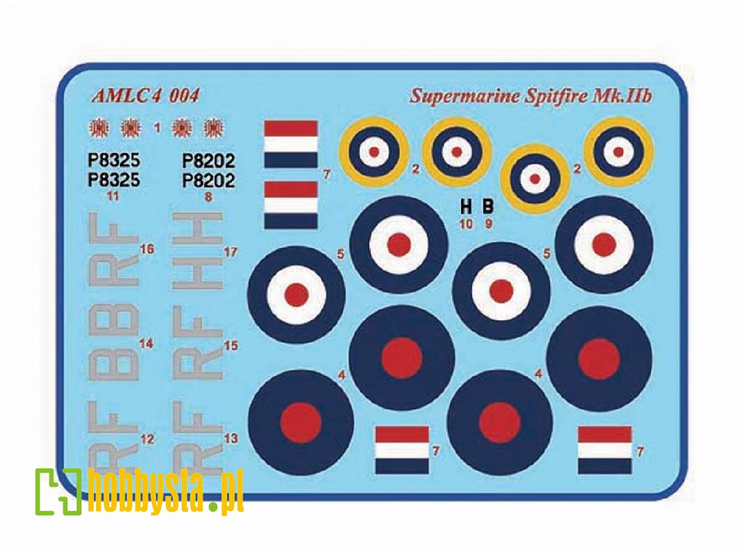 303 Raf Decals 303 Squadron Raf (Polish) - Supermarine Spitfire Mk.Iib Flown By Czech ...