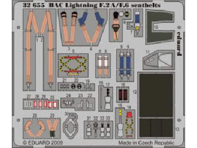 BAC Lightning F.2A/ F.6 seatbelts 1/32 - Trumpeter - image 1