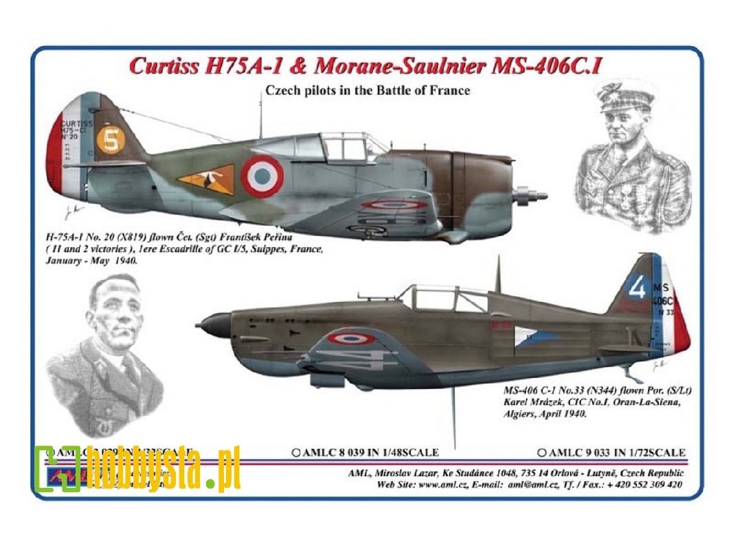 Czech Pilots In Battle Of France Curtiss H75a-1 Hawk & Morane-saulnier Ms-406c.I - image 1 Czech Pilots In Battle Of France Curtiss H75a-1 Hawk & Morane-saulnier Ms-406c.I - image 1