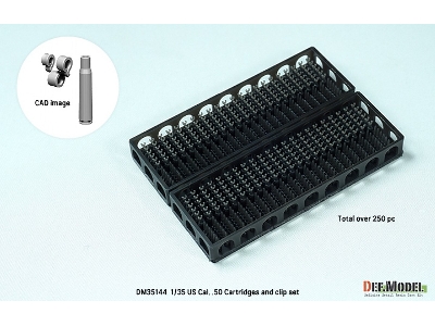 Us Cal. .50 Cartridges And Clip Set (Over 250 Cartridges And Clip Parts) - image 2