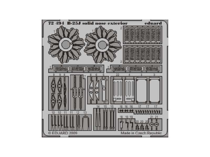 B-25J solid nose exterior 1/72 - Hasegawa - image 1