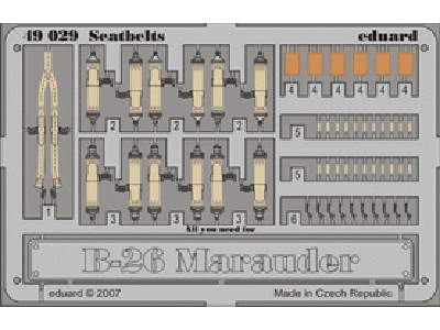 B-26 seatbelts 1/48 - Monogram - image 1