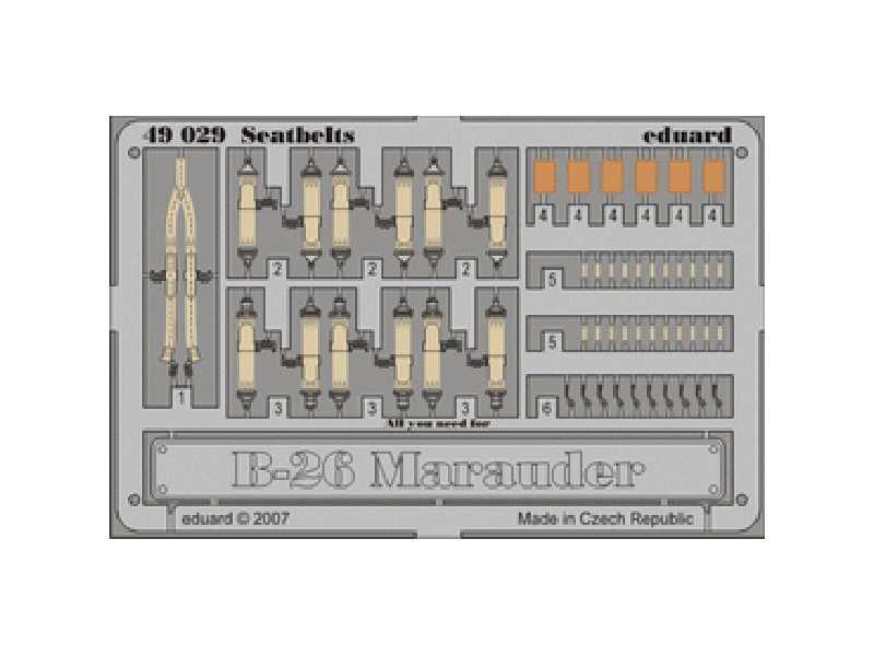 B-26 seatbelts 1/48 - Monogram - image 1