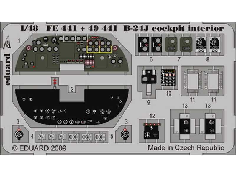 B-24J cockpit interior S. A. 1/48 - Monogram - - image 1